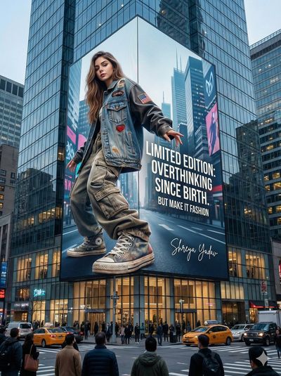 Giant urban fashion billboard