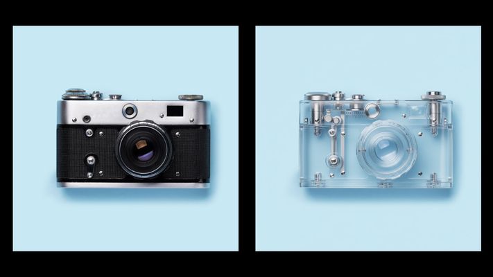 Transparent camera structure display