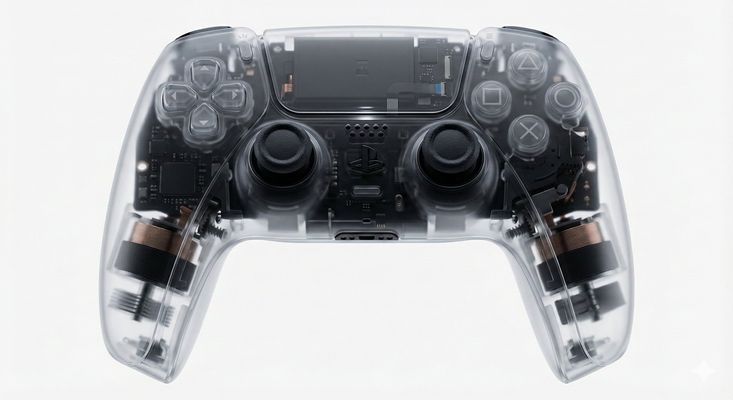 Transparent tech handle perspective view