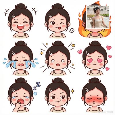 Portrait Cartoon Sticker Generation