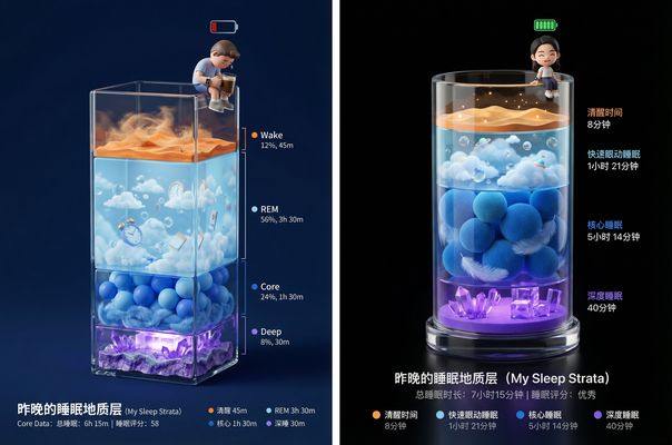 Cute Sleep Report Poster - Data Upload Required